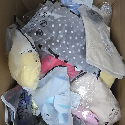APPROXIMATELY 25 ASSORTED CLOTHING PRODUCTS IN VARIOUS STYLES & SIZES