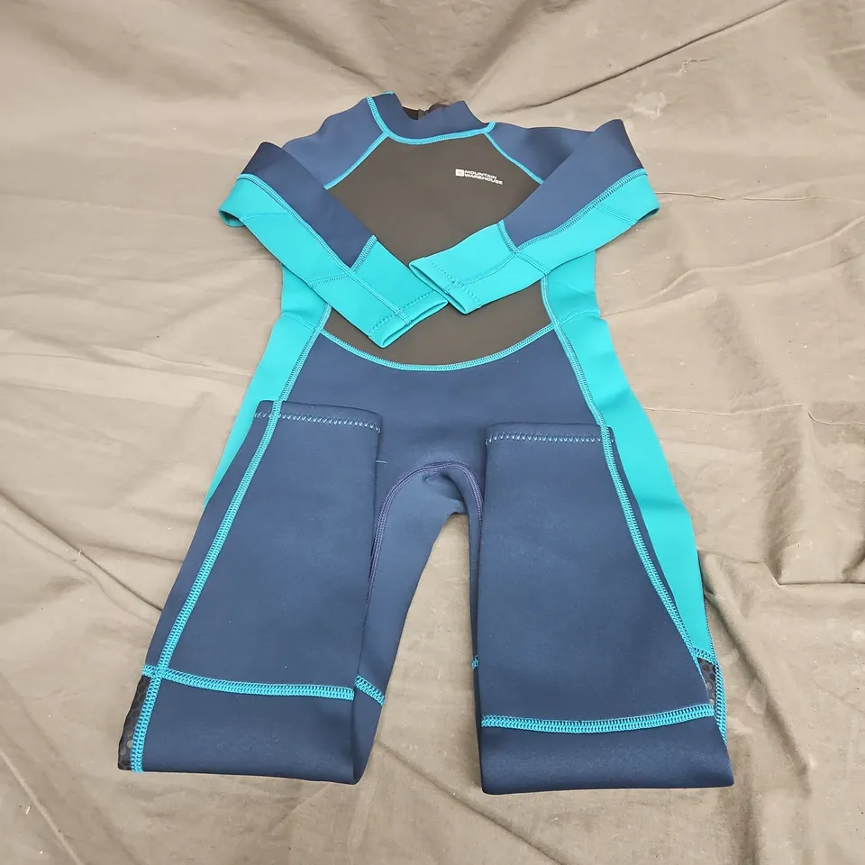 MOUNTAIN WAREHOUSE FULL LENGTH KIDS WETSUIT IN TEAL SIZE 7-8YRS