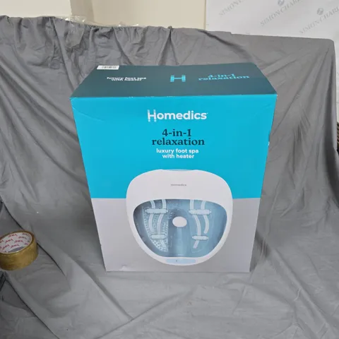 HOMEDICS 4-IN-1 RELAXATION FOOT SPA WITH HEATER – BOXED