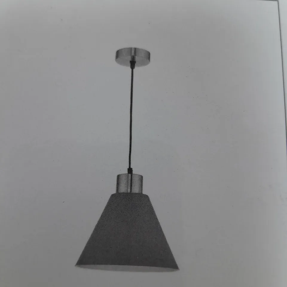 BOXED DAR LIGHTING ZOCALO 1-LIGHT PENDANT GREY & COPPER 
