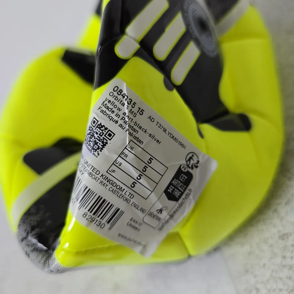 PUMA ORBITA MS NEON YELLOW FOOTBALL – UK 5
