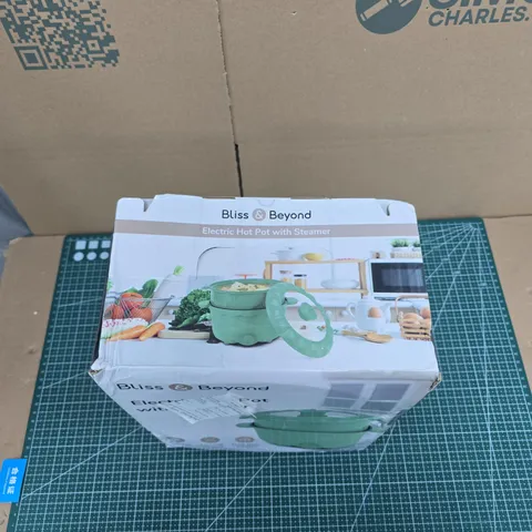 BLISS & BEYOND ELECTRIC HOT POT WITH STEAMER – BOXED
