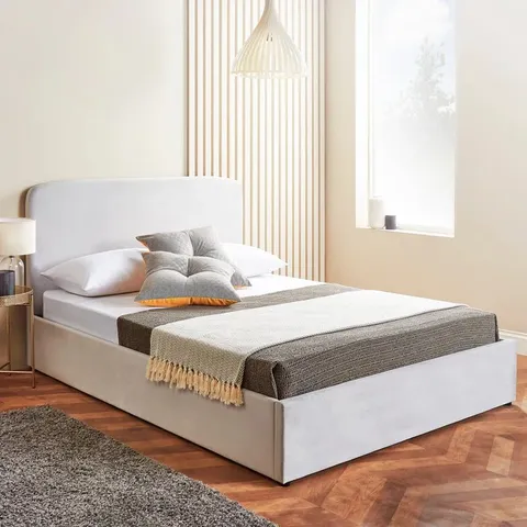 BOXED APPINGEDAM UPHOLSTERED OTTOMAN BED FRAME // SIZE: DOUBLE (2 BOXES)