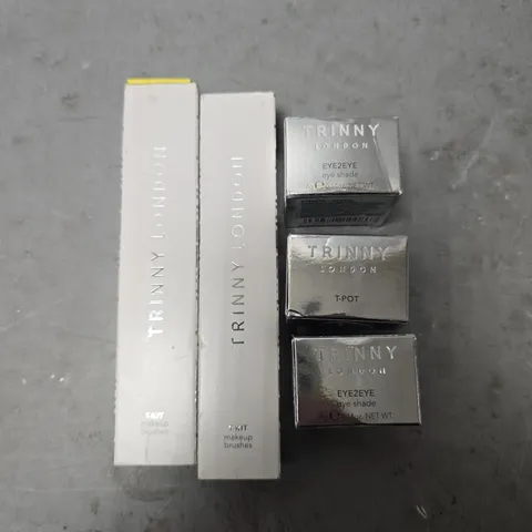 5 TRINNY LONDON PRODUCTS - T-KIT MAKE-UP BRUSHES, EYE2EYE, AND T-POT