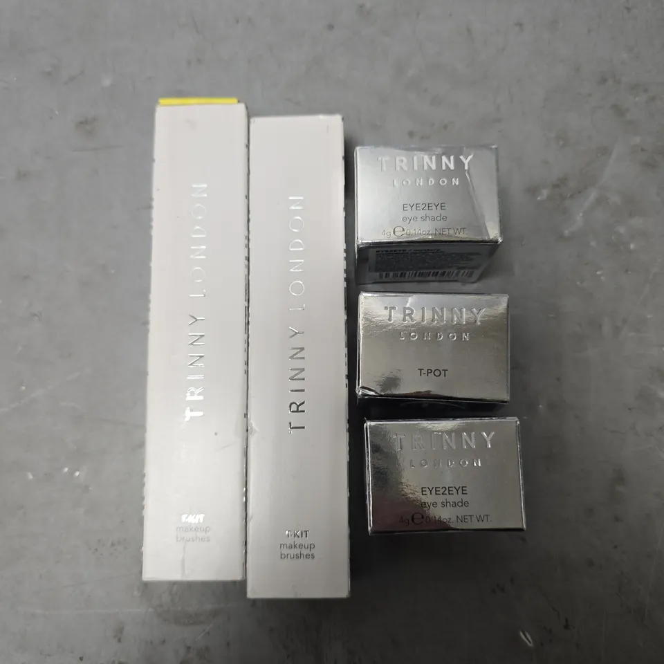 5 TRINNY LONDON PRODUCTS - T-KIT MAKE-UP BRUSHES, EYE2EYE, AND T-POT
