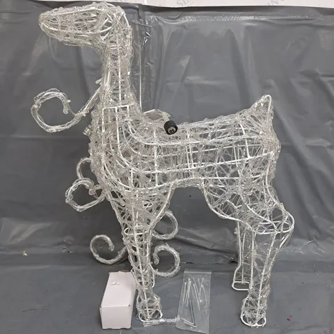 OUTDOOR SPUN ACRYLIC STANDING REINDEER 