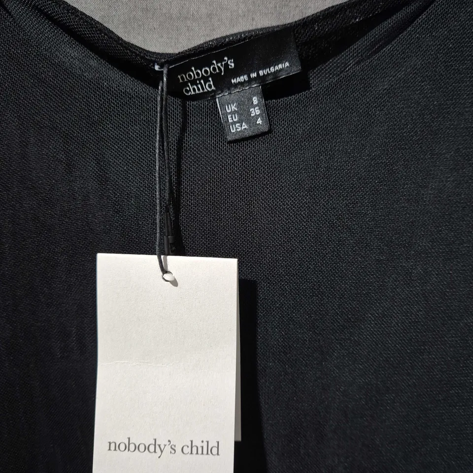 NOBODY'S CHILD BLACK LONG-SLEEVE TOP – UK 8 (EU 36, US 4)