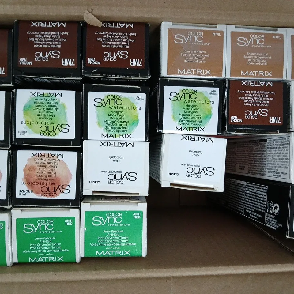 BOX OF APPROXIMATELY 20 ASSORTED MATRIX SO COLOUR SYNC PRODUCTS