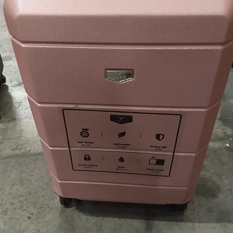 UNBOXED KEPLIN LUGG TRAVEL SUITCASE WITH SECURE LOCK SYSTEM AND WHEELS PINK COLOUR 