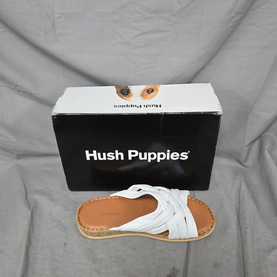 HUSH PUPPIES WOMEN'S WHITE STRAPPY SANDALS - SIZE EUR 41