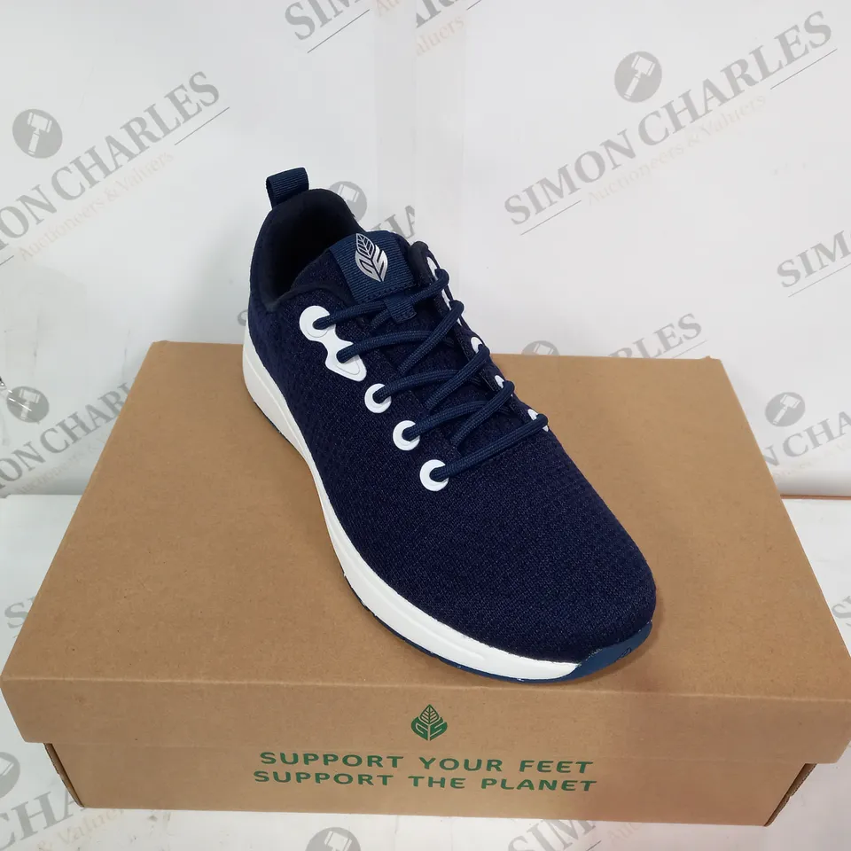 BOXED GREEN STEPS BLUE TENCELL SNEAKER WOMANS - SIZE 6