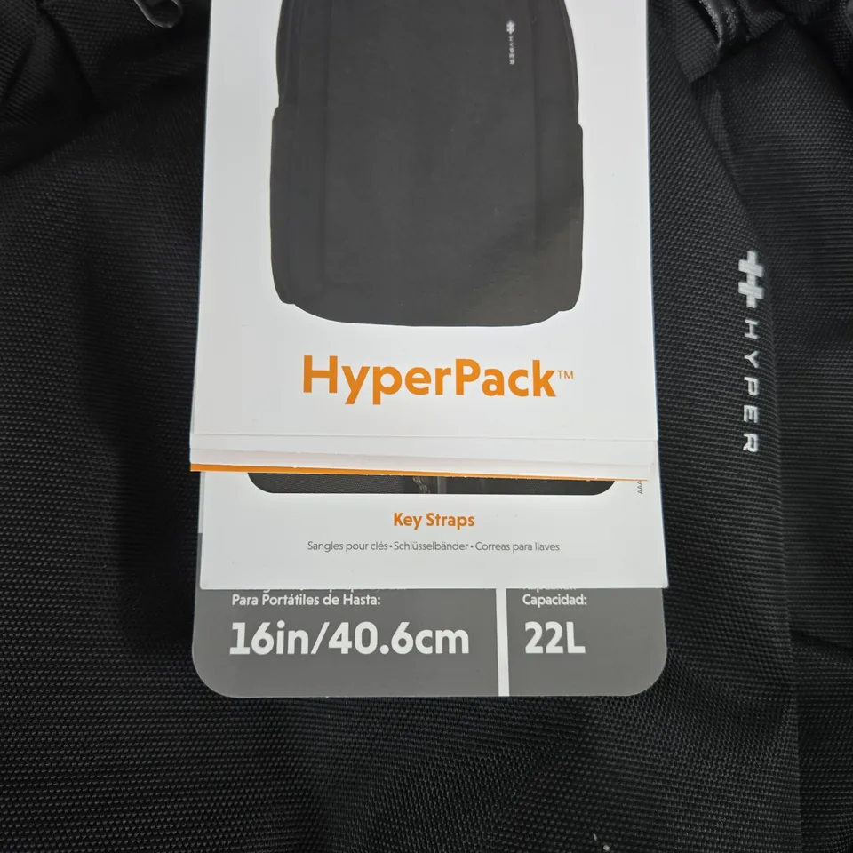 HYPERPACK BACKPACK – BLACK, 22L