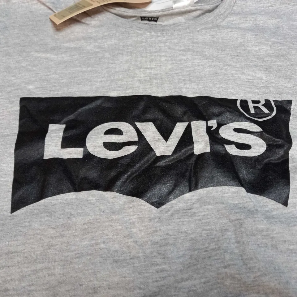 LEVIS PRINTED LOGO T-SHIRT IN GREY - LARGE