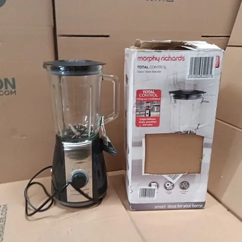 BOXED MORPHY RICHARDS 403010 JUG BLENDER, 1.5 LITRES, 600 W WITH ICE CRUSHER BLADES