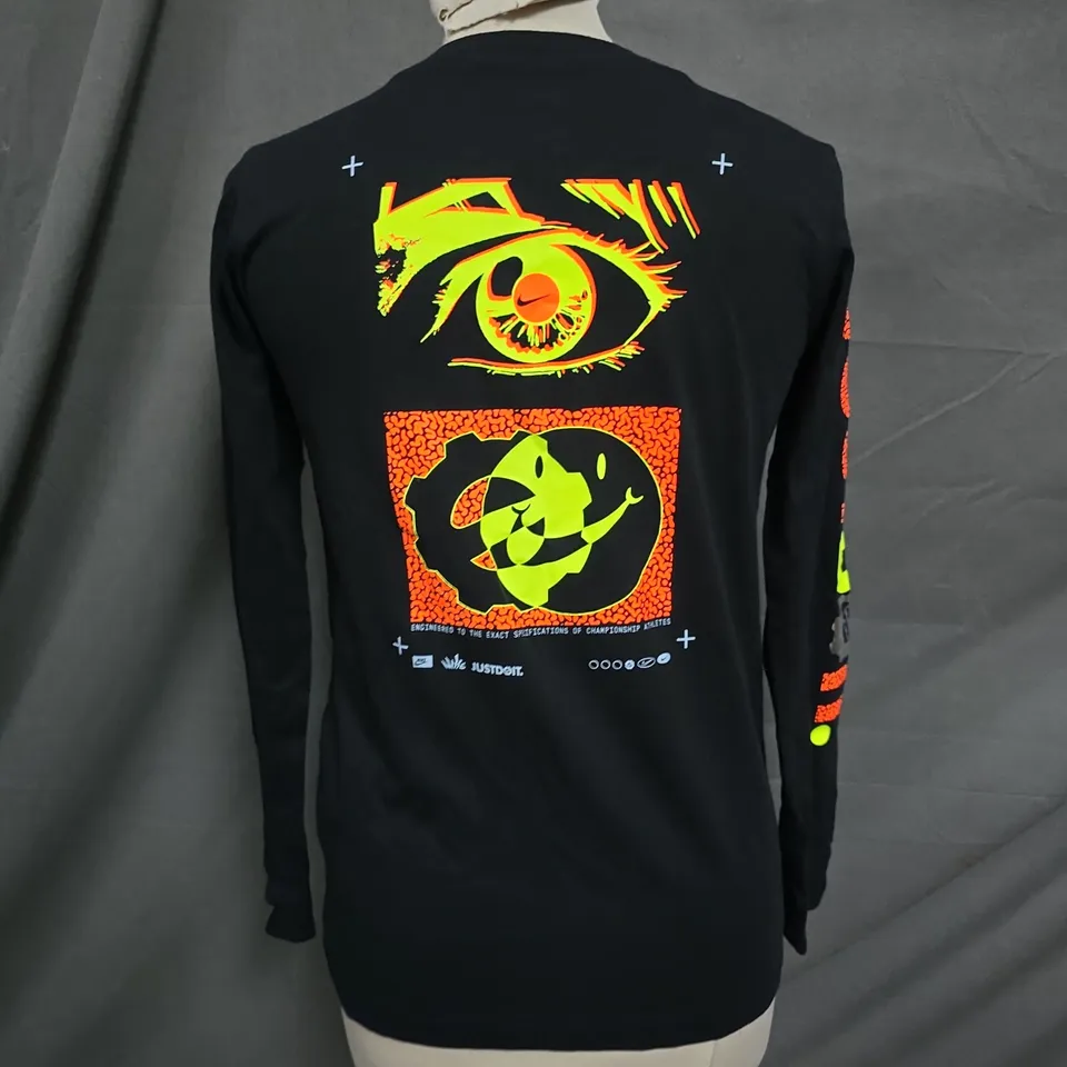 NIKE LONG SLEEVE SPORTS TOP IN BLACK - L 147-158CM