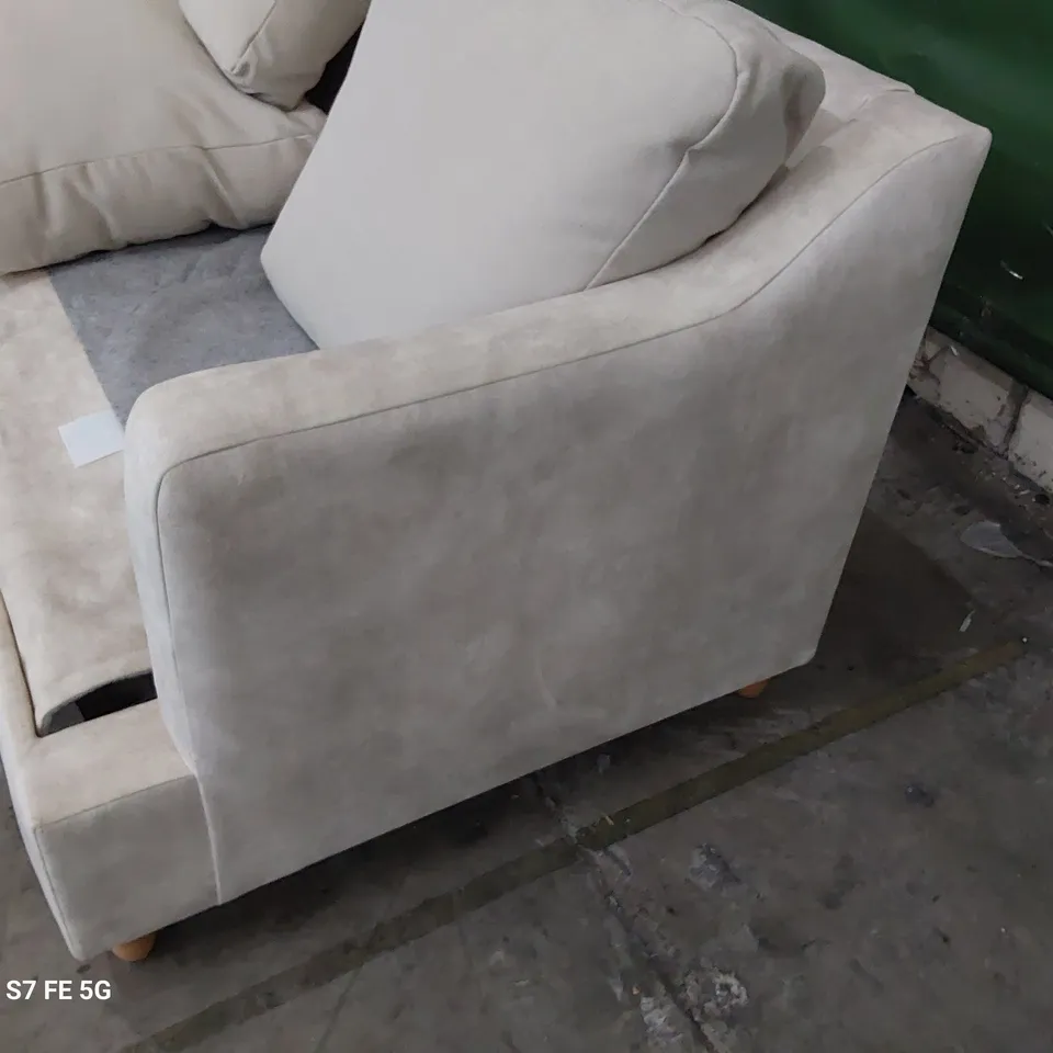 DESIGNER ATWORTH THREE SEATER METAL ACTION SOFABED NATURAL FABRIC 