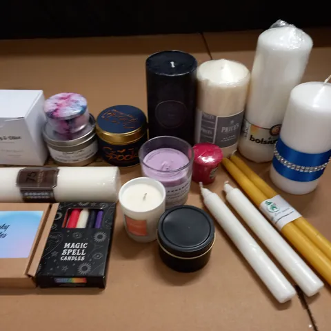 LOT OF 18 ASSORTED CANDLES