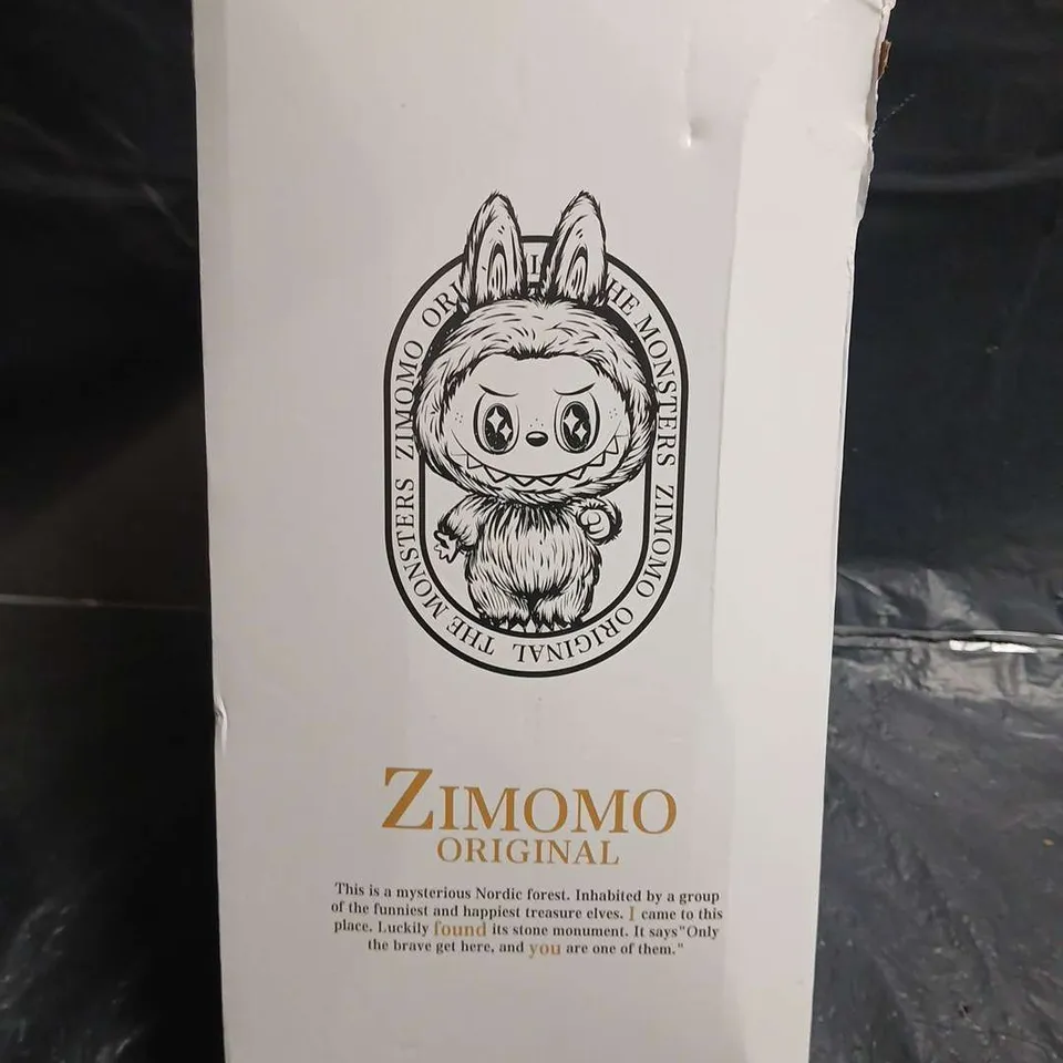 ZIMOMO ORIGINAL FLUFFY WHITE PLUSH CREATURE WITH SILVER WINGS
