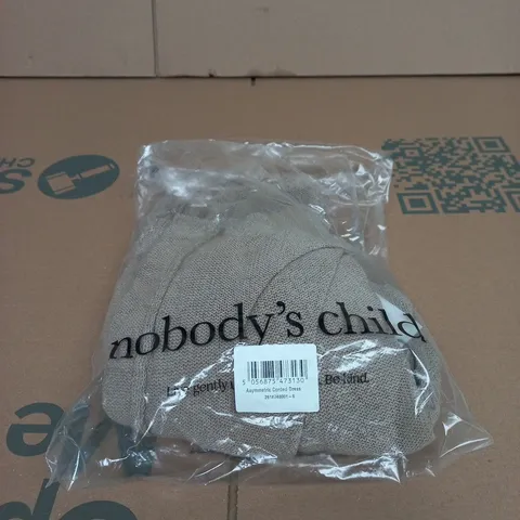 NOBODY'S CHILD ASYMMETRIC CORDED DRESS - SIZE S