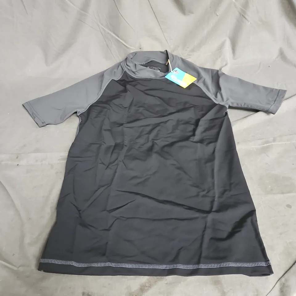 MOUNTAIN WAREHOUSE BEACH UV PROTECT RASH VEST IN DARK GREY SIZE S