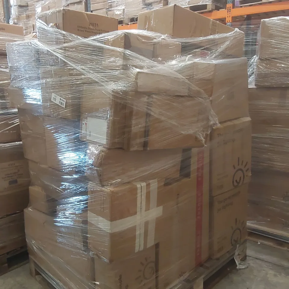 PALLET CONTAINING A VERY LARGE QUANTITY OF ASSORTED DESIGNER LIGHTING PRODUCTS