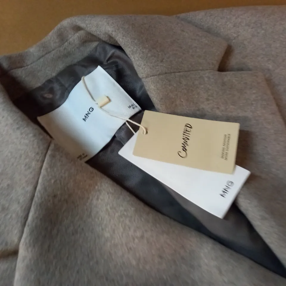 MNG COMMITTED RECYCLED WOOL LONGLINE COAT - UK S