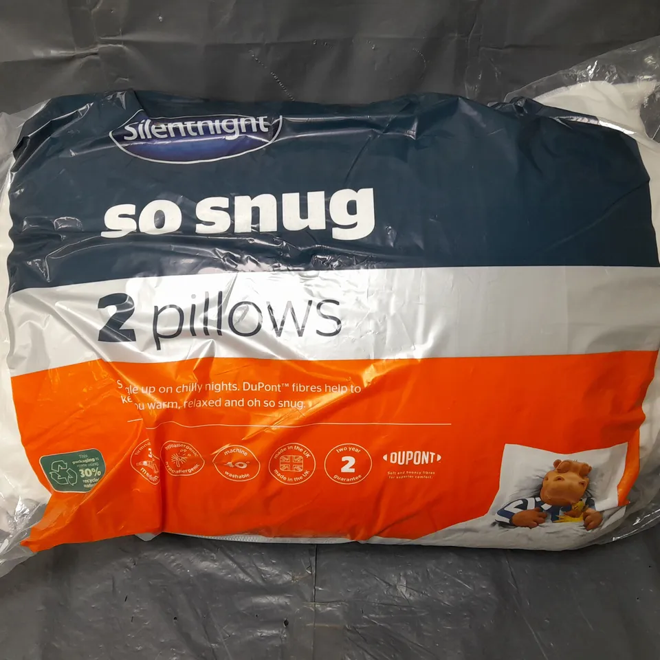 SILENTNIGHT SO SNUG PILLOW PAIR IN WHITE