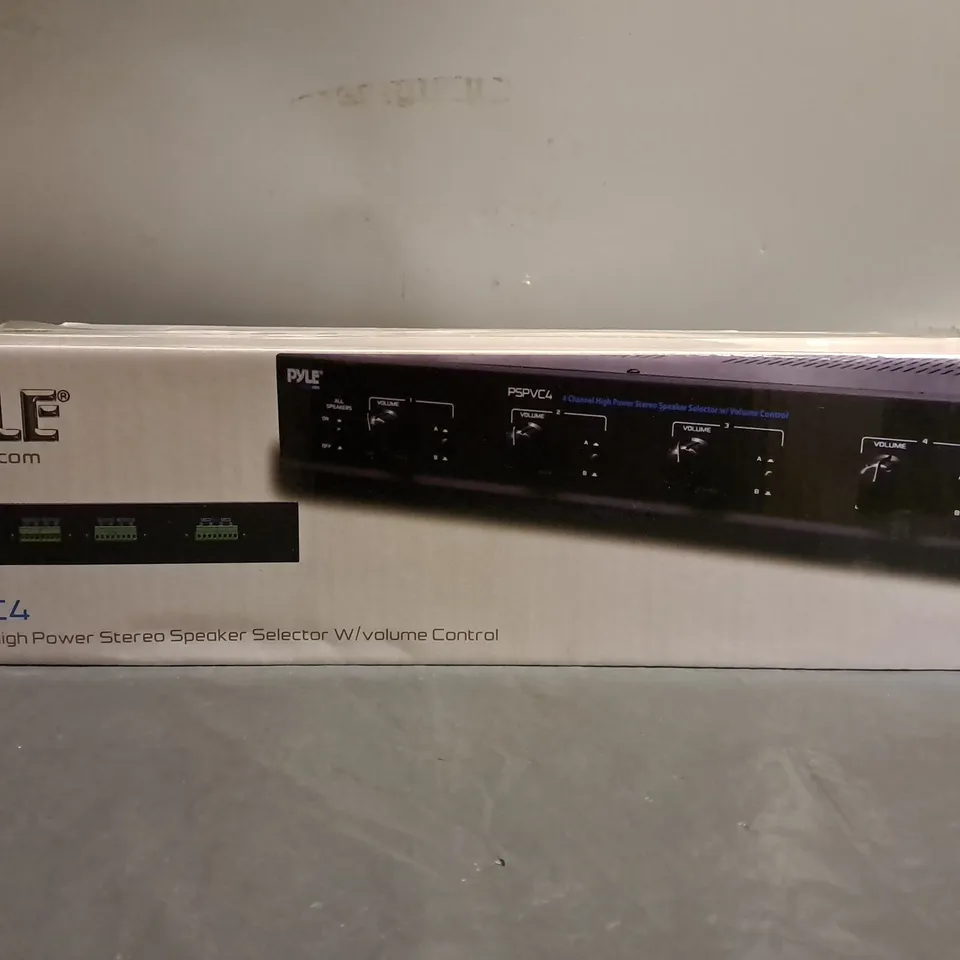 BOXED PYLE PSPVC4 4 CHANNEL HIGH POWER STEREO SPEAKER SELECTOR 