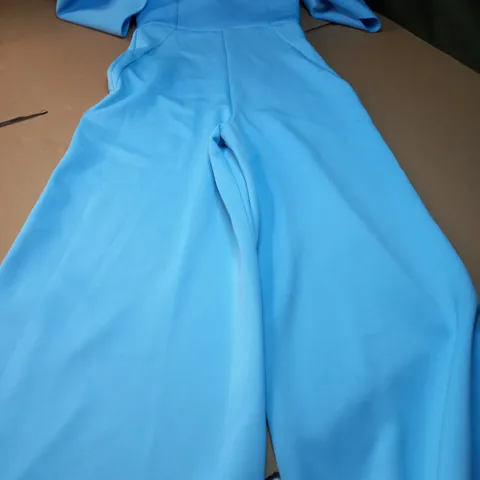 ASOS PALE BLUE ONE SHOULDER PANT SUIT - SIZE 8