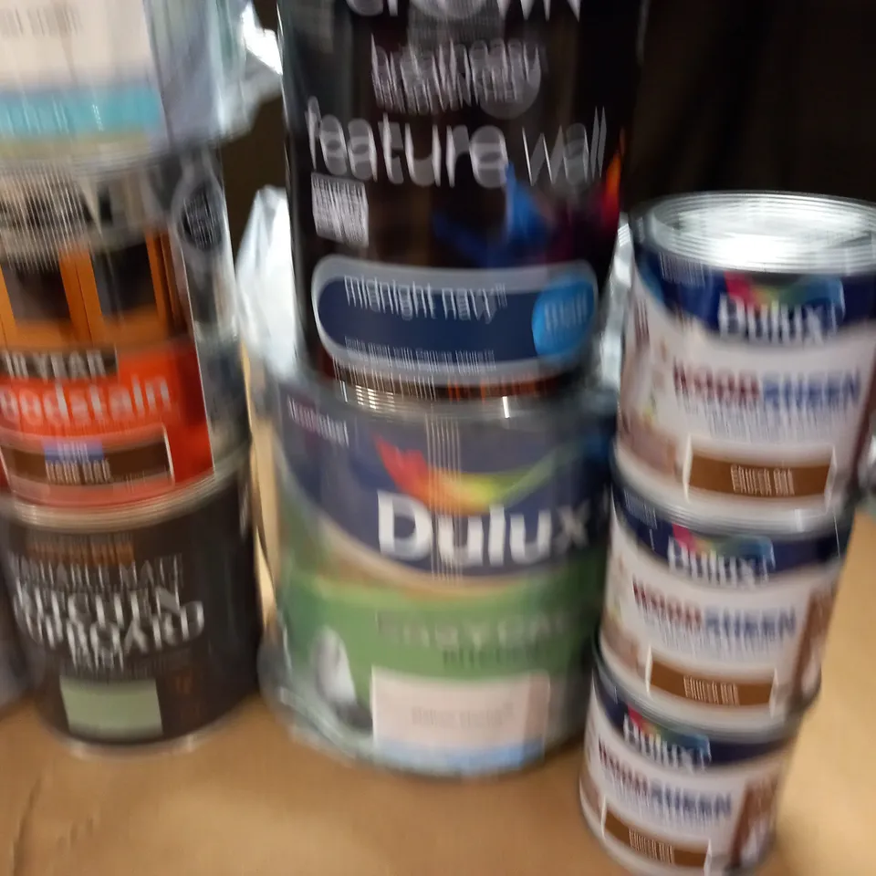 LOT OF 15 ASSORTED TINS OF PAINTS - COLLECTION ONLY