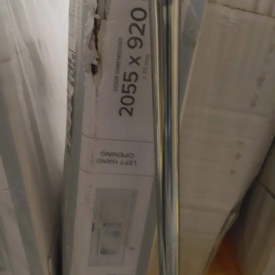 WHITE UPVC 2 PANEL GEORGIAN GLAZED FRONT DOOR LH OPENING 2055 × 920mm