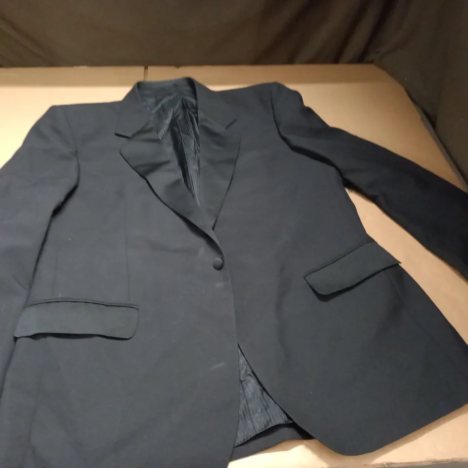 VARTEKS BLACK SUIT JACKET - 44 R