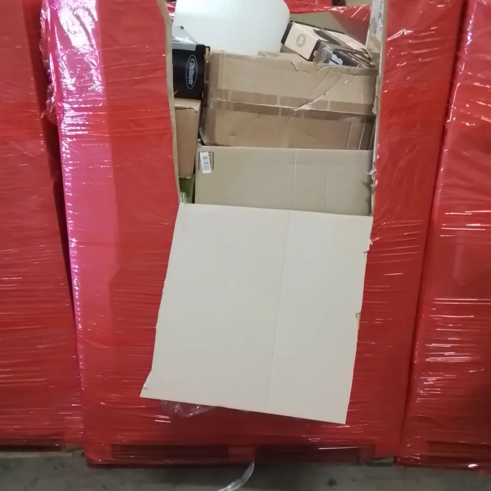 PALLET OF ASSORTED HOUSEHOLD GOODS AND PRODUCTS TO INCLUDE; BOXED HOUSEHOLD ITEMS ETC