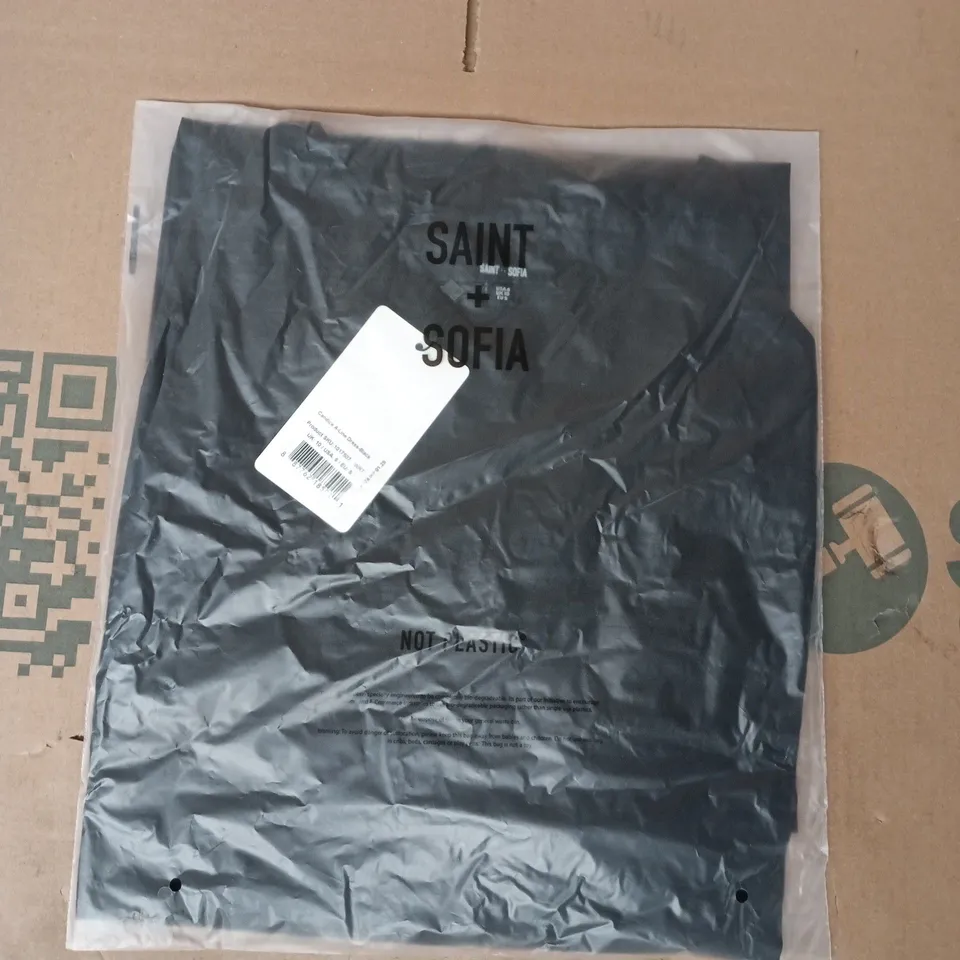 BAGGED SAINT + SOFIA CANDICE A-LINE DRESS IN BLACK SIZE UK 10