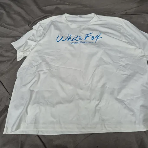 WHITE FOX STUDIO ESSENTIALS T-SHIRT – WHITE, 3XL