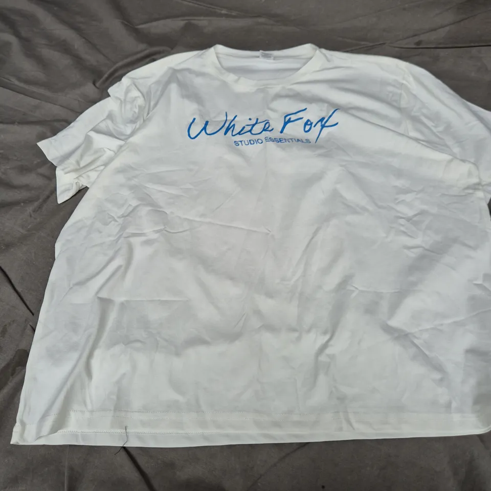 WHITE FOX STUDIO ESSENTIALS T-SHIRT – WHITE, 3XL