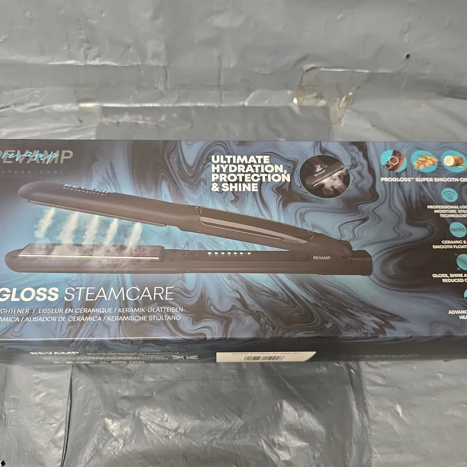 BOXED REVAMP PROGLOSS STEAMCARE CERAMIC STRAIGHTENER ST-1600-GB