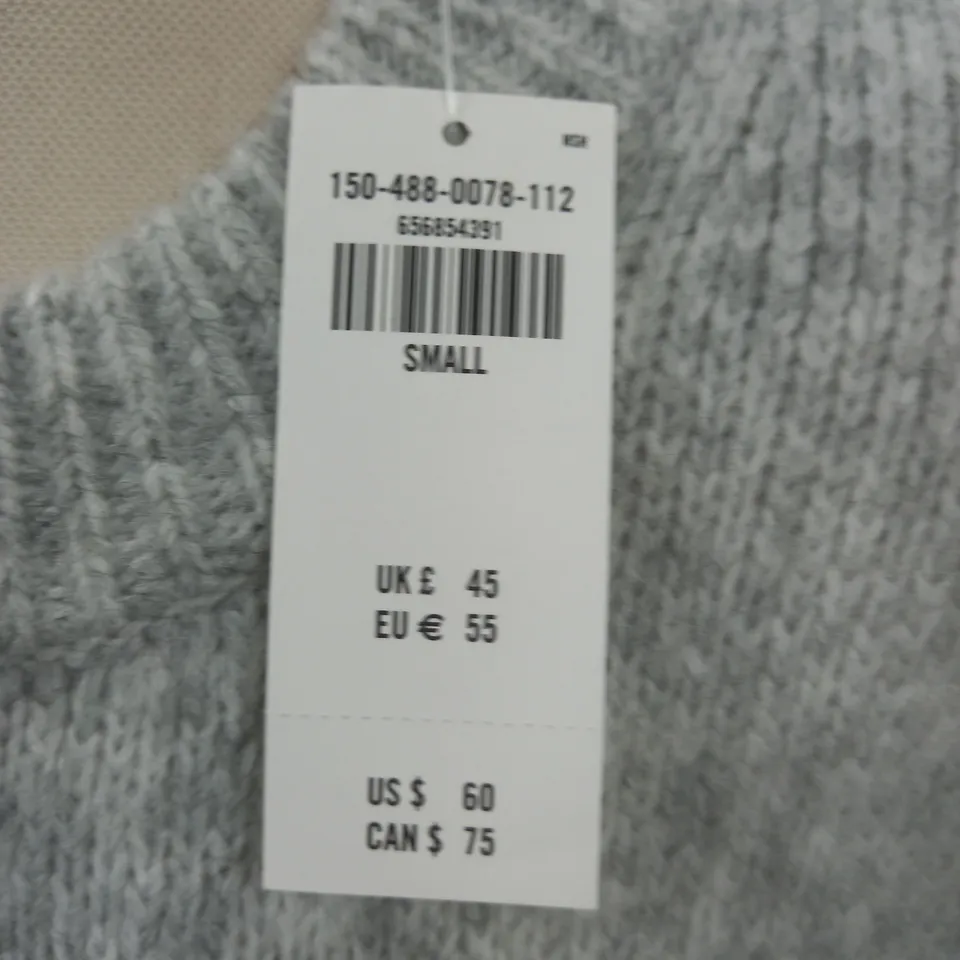 ABERCROMBIE & FITCH GREY KNIT JUMPER - SMALL