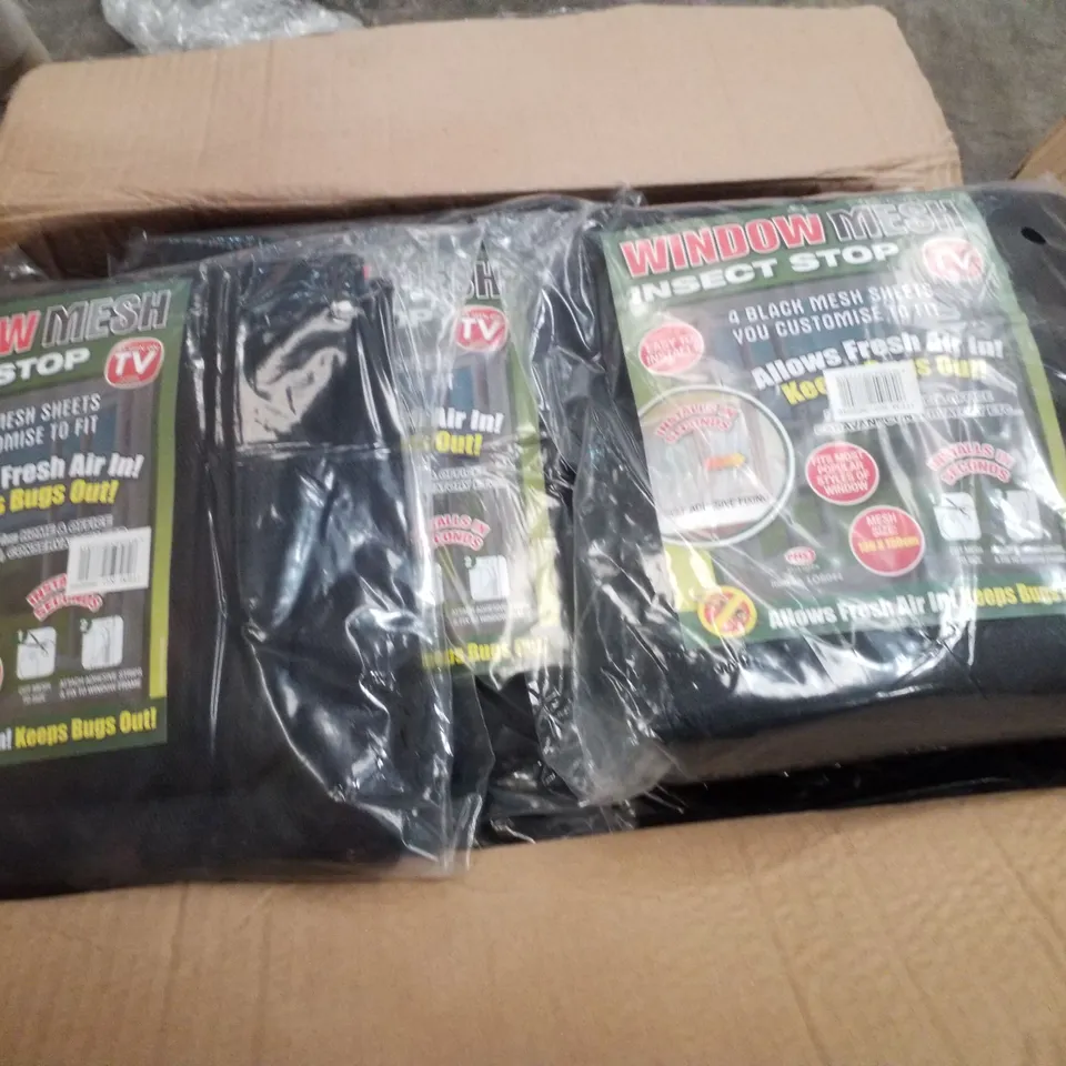 BOX CONTAINING APPROXIMATELY 11 WINDOW MESH INSECT STOP 