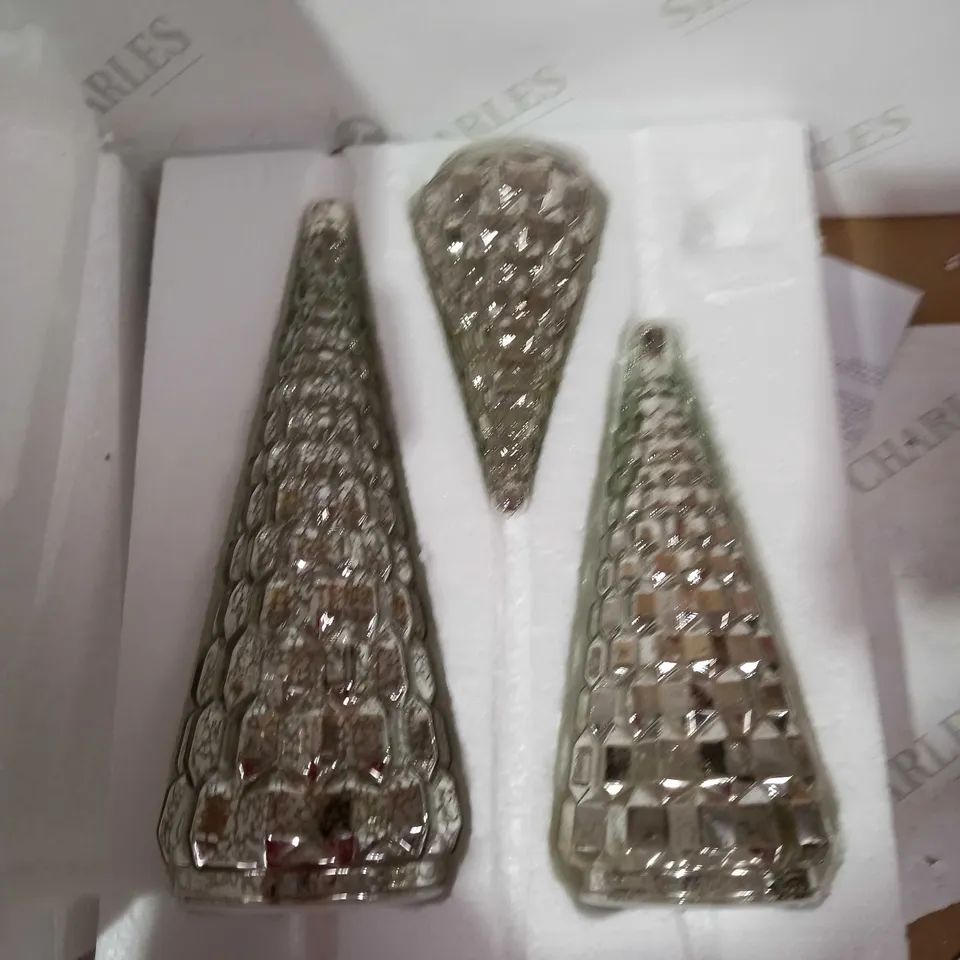ALISON CORK SET OF MERCURY GLASS TREES 