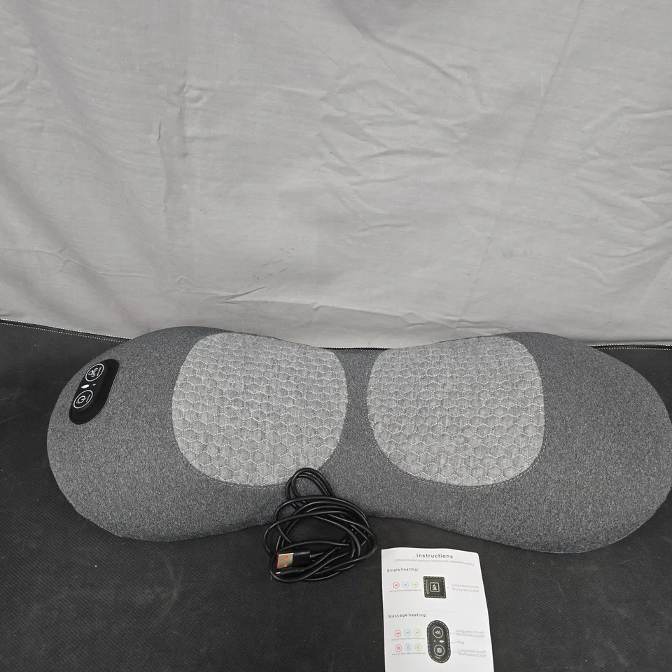 ELECTRIC MASSAGER PILLOW WITH HEAT – GREY (VERIFY MODEL)