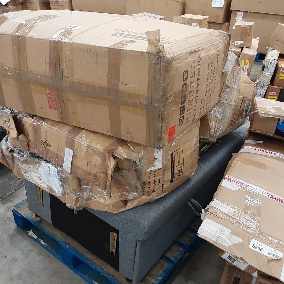 PALLET OF ASSORTED FURNITURE PARTS AND CONSUMER GOODS 