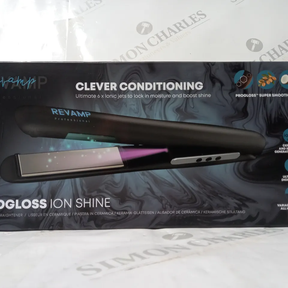 BOXED REVAMP PROGLOSS ION SHINE CERAMIC STRAIGHTENER