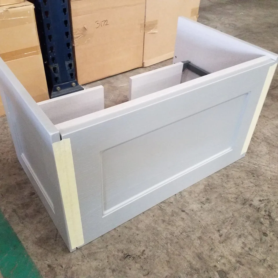 BOXED BRAND NEW CALYPSO CHELWORTH WALL HUNG VANITY UNIT - CONTOUR DUSK GREY - 737×448×413MM