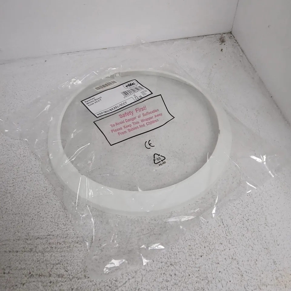 10X NVC LIGHTING SPARTAN WHITE BEZEL TRIM 3CCT – NEW IN PACKAGING