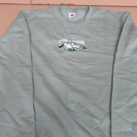 GOOSE & GANDER CREWNECK SWEATSHIRT β SAGE GREEN β SIZE M