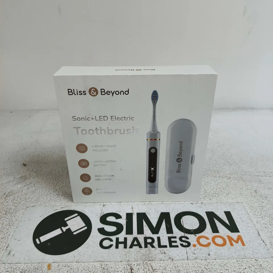 BOXED BLISS & BEYOND SONIC+LED ELECTRIC TOOTHBRUSH
