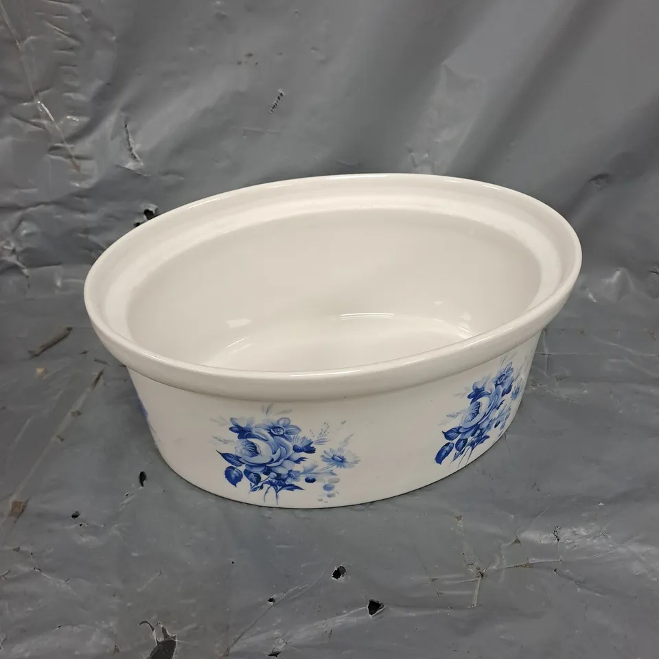 APILCO FLORAL PATTERNED PORCELAIN DISH 