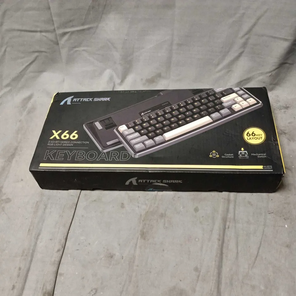 ATTACK SHARK X66 KEYBOARD RGB LIGHT DESIGN BOXED