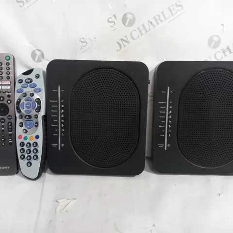 BOX OF APPROXIMATELY 5ASSORTED ITEMS TO INCLUDE - SKY REMOTE - SONY REMOTE - COMMWORX WIFI BOX ECT